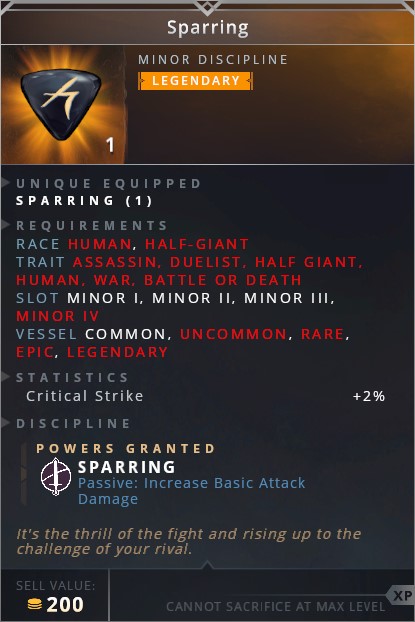 Sparring	• sparring (passive: increases basic attack damage)
